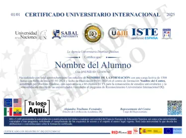 Certificado Universitario internacional Formaciones UAIII